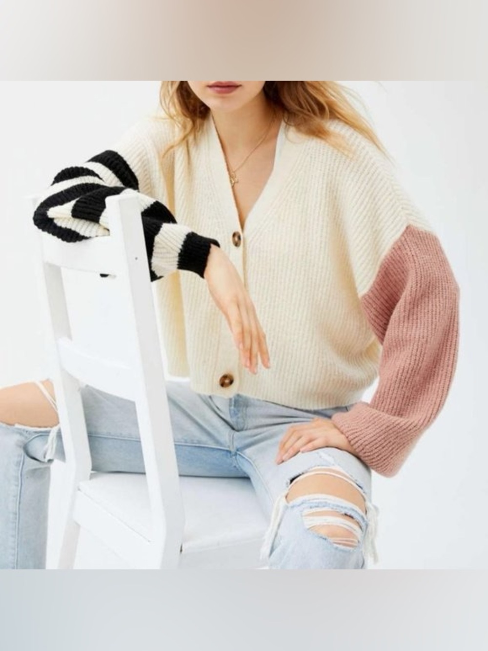 UO Truly Madly Deeply Balloon Sleeve Cardigan